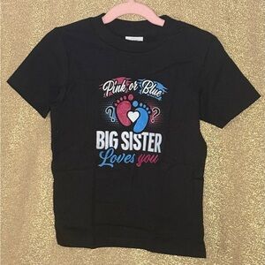 Big Sister Loves You Black T-Shirt